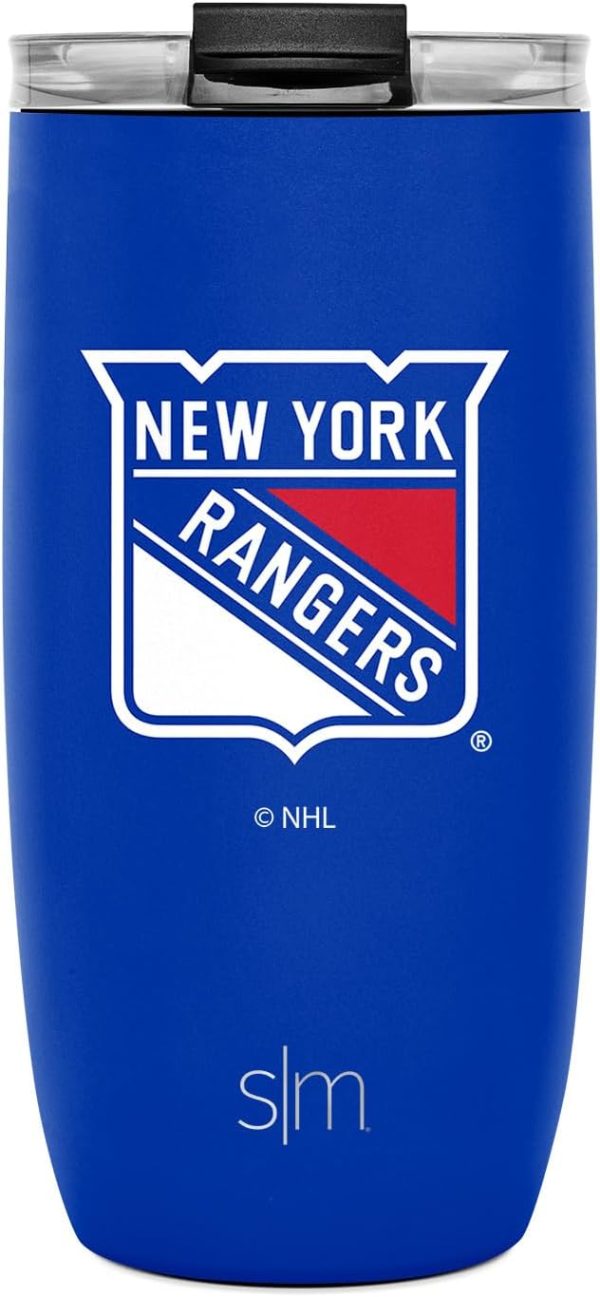 Simple Modern Officially Licensed NHL Chicago Blackhawks 16oz Travel Coffee Tumbler with Flip Lid | Stainless Steel Cup | Hockey Gifts for Men, Women | Voyager Collection | Chicago Blackhawks - Image 4