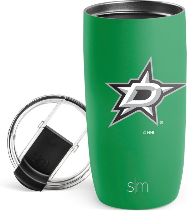 Simple Modern Officially Licensed NHL Chicago Blackhawks 16oz Travel Coffee Tumbler with Flip Lid | Stainless Steel Cup | Hockey Gifts for Men, Women | Voyager Collection | Chicago Blackhawks - Image 5