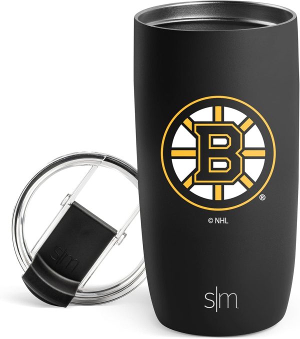Simple Modern Officially Licensed NHL Chicago Blackhawks 16oz Travel Coffee Tumbler with Flip Lid | Stainless Steel Cup | Hockey Gifts for Men, Women | Voyager Collection | Chicago Blackhawks - Image 7