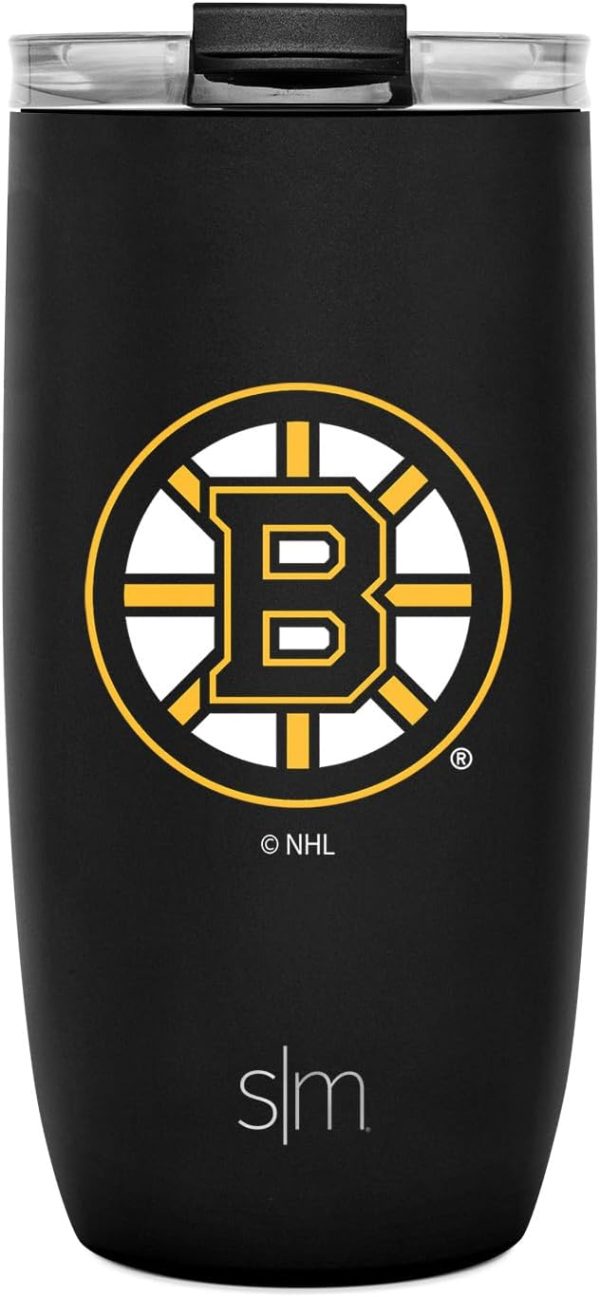 Simple Modern Officially Licensed NHL Chicago Blackhawks 16oz Travel Coffee Tumbler with Flip Lid | Stainless Steel Cup | Hockey Gifts for Men, Women | Voyager Collection | Chicago Blackhawks - Image 8