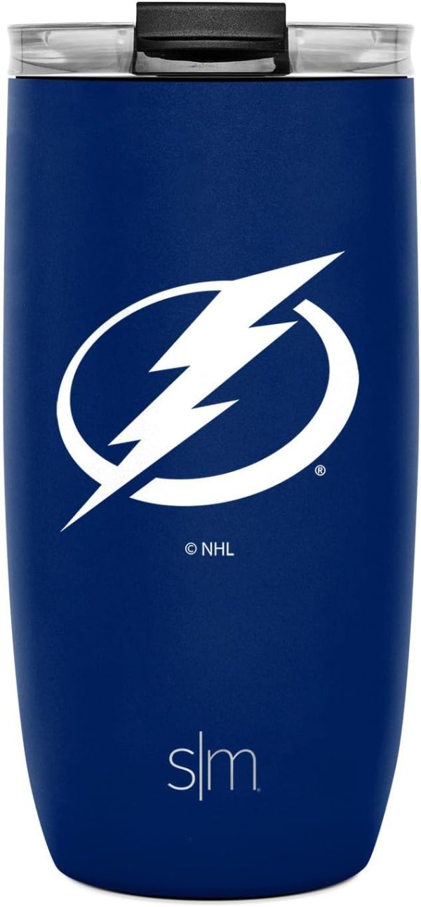 Simple Modern Officially Licensed NHL Chicago Blackhawks 16oz Travel Coffee Tumbler with Flip Lid | Stainless Steel Cup | Hockey Gifts for Men, Women | Voyager Collection | Chicago Blackhawks - Image 10