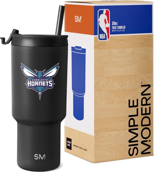 Simple Modern Officially Licensed NBA 30oz Tumbler with Flip Lid and Straws | Insulated Stainless Steel Cup | Trek Collection - Image 16