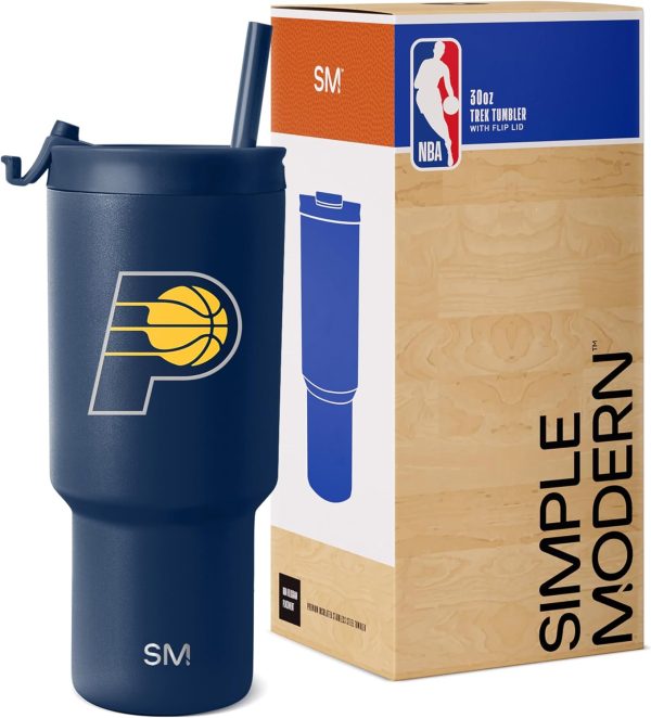 Simple Modern Officially Licensed NBA 30oz Tumbler with Flip Lid and Straws | Insulated Stainless Steel Cup | Trek Collection - Image 18