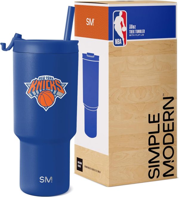 Simple Modern Officially Licensed NBA 30oz Tumbler with Flip Lid and Straws | Insulated Stainless Steel Cup | Trek Collection - Image 30