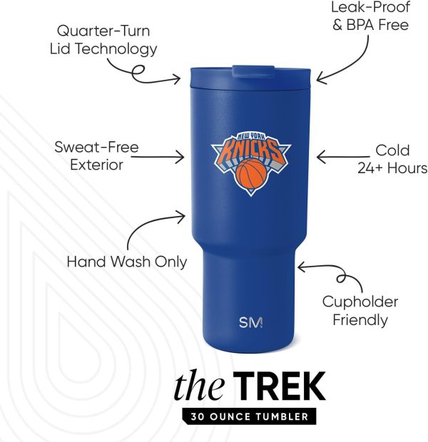Simple Modern Officially Licensed NBA 30oz Tumbler with Flip Lid and Straws | Insulated Stainless Steel Cup | Trek Collection - Image 31