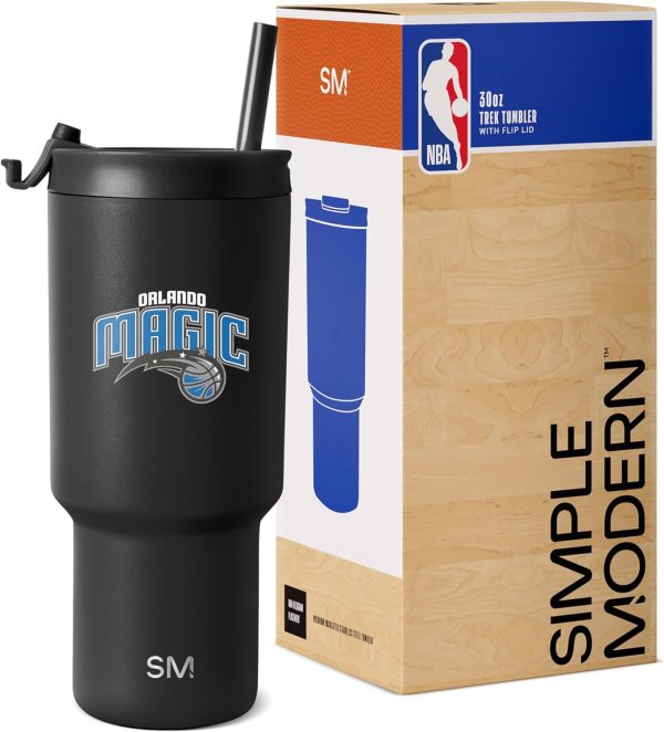 Simple Modern Officially Licensed NBA 30oz Tumbler with Flip Lid and Straws | Insulated Stainless Steel Cup | Trek Collection - Image 54