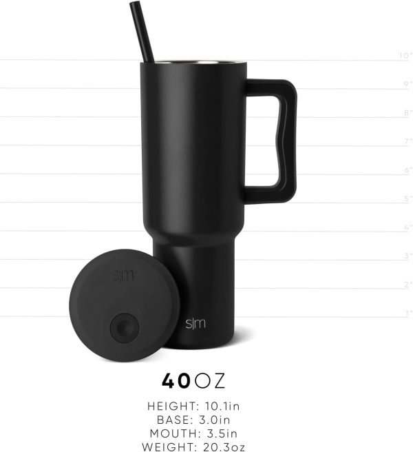 Simple Modern Disney 40 oz Tumbler with Handle and Straw Lid | Insulated Reusable Stainless Steel Water Bottle Travel Mug | Gifts for Women Men Him Her | Trek Collection | 40oz | Mickey Mouse Dances - Image 5