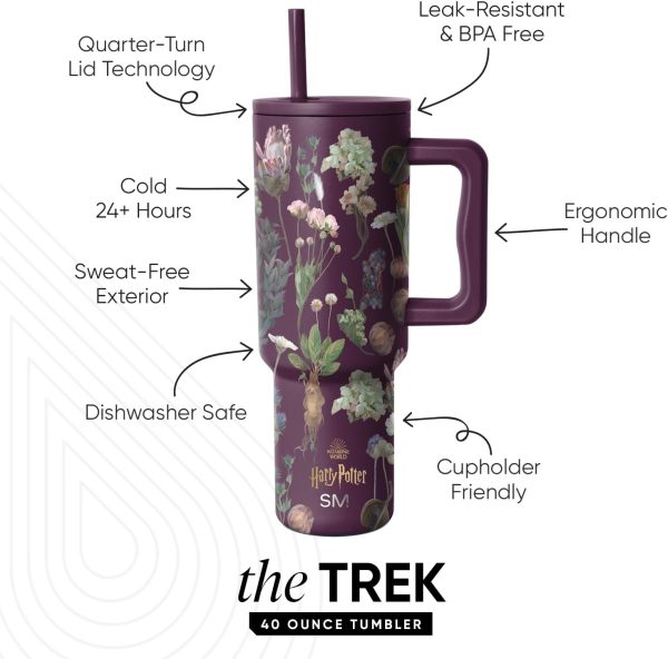 Simple Modern Disney 40 oz Tumbler with Handle and Straw Lid | Insulated Reusable Stainless Steel Water Bottle Travel Mug | Gifts for Women Men Him Her | Trek Collection | 40oz | Mickey Mouse Dances - Image 31