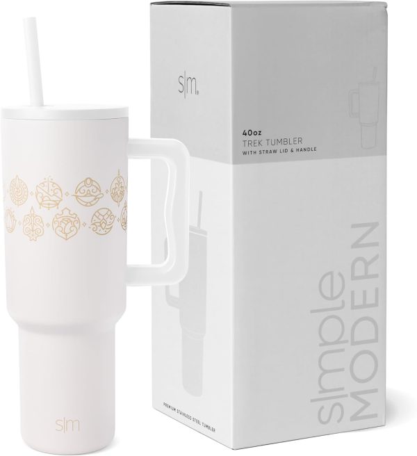 Simple Modern Disney 40 oz Tumbler with Handle and Straw Lid | Insulated Reusable Stainless Steel Water Bottle Travel Mug | Gifts for Women Men Him Her | Trek Collection | 40oz | Mickey Mouse Dances - Image 39
