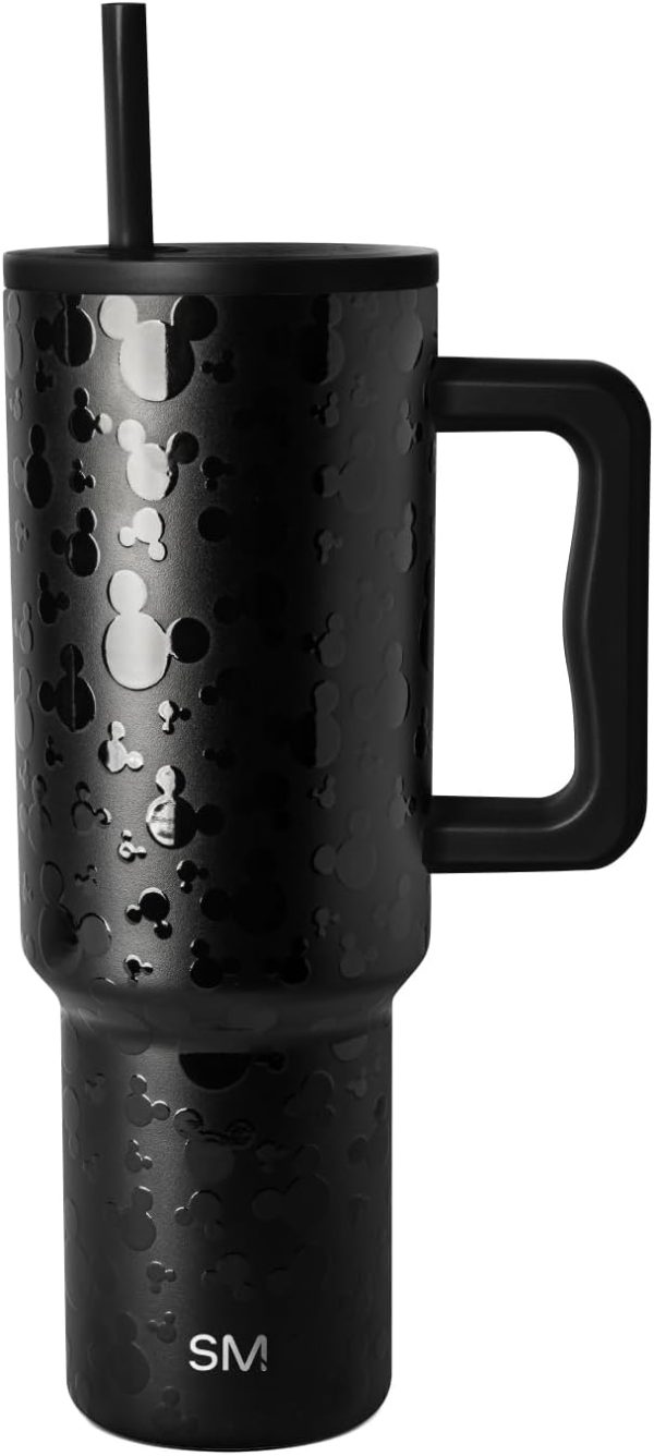 Simple Modern Disney 40 oz Tumbler with Handle and Straw Lid | Insulated Reusable Stainless Steel Water Bottle Travel Mug | Gifts for Women Men Him Her | Trek Collection | 40oz | Mickey Mouse Dances - Image 41