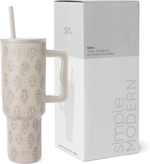 Simple Modern Disney 40 oz Tumbler with Handle and Straw Lid | Insulated Reusable Stainless Steel Water Bottle Travel Mug | Gifts for Women Men Him Her | Trek Collection | 40oz | Mickey Mouse Dances - Image 43