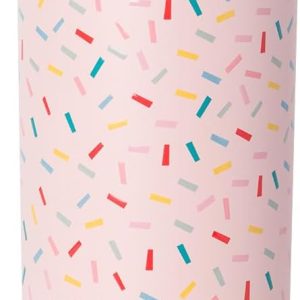 Simple Modern Trek Pivot | 24oz Kids Flip Straw Tumbler with Handle and Silicone Boot | Insulated Water Bottle Stainless Steel Cup | School Travel Jug | Confetti