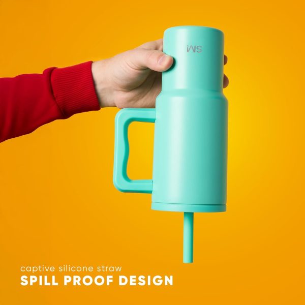 Simple Modern Trek Pivot | 24oz Kids Flip Straw Tumbler with Handle and Silicone Boot | Insulated Water Bottle Stainless Steel Cup | School Travel Jug | Confetti - Image 17