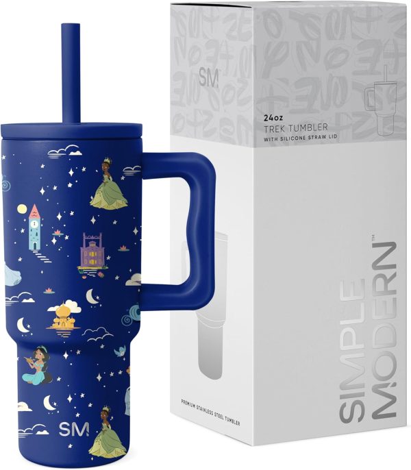Simple Modern Trek Pivot | 24oz Kids Flip Straw Tumbler with Handle and Silicone Boot | Insulated Water Bottle Stainless Steel Cup | School Travel Jug | Confetti - Image 31