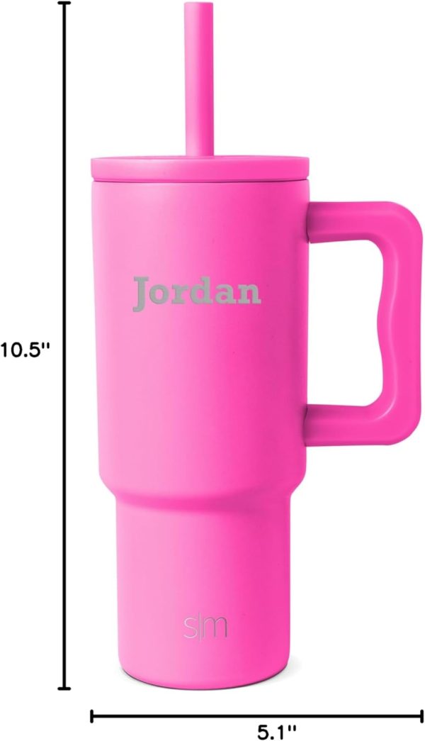 Simple Modern Trek Pivot | 24oz Kids Flip Straw Tumbler with Handle and Silicone Boot | Insulated Water Bottle Stainless Steel Cup | School Travel Jug | Confetti - Image 41