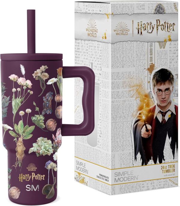 Simple Modern Trek Pivot | 24oz Kids Flip Straw Tumbler with Handle and Silicone Boot | Insulated Water Bottle Stainless Steel Cup | School Travel Jug | Confetti - Image 79