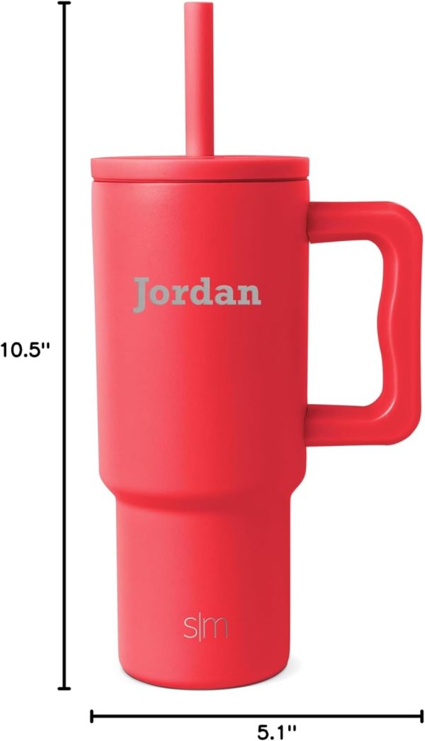 Simple Modern Trek Pivot | 24oz Kids Flip Straw Tumbler with Handle and Silicone Boot | Insulated Water Bottle Stainless Steel Cup | School Travel Jug | Confetti - Image 88