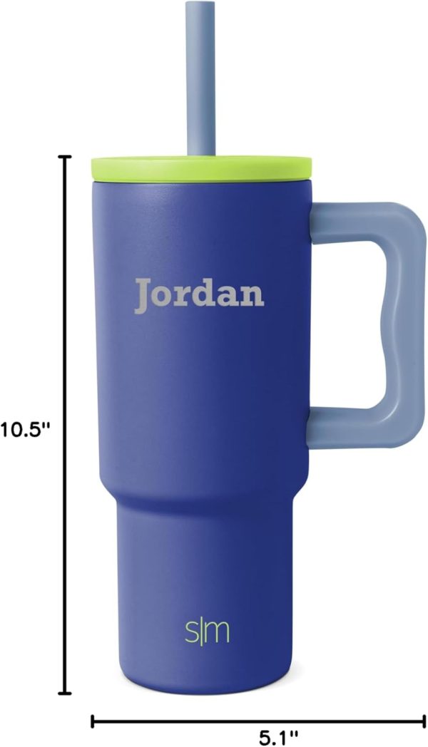 Simple Modern Trek Pivot | 24oz Kids Flip Straw Tumbler with Handle and Silicone Boot | Insulated Water Bottle Stainless Steel Cup | School Travel Jug | Confetti - Image 99