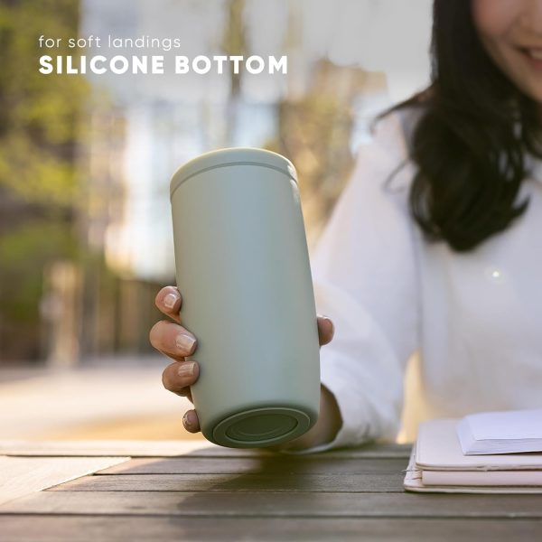 Simple Modern Travel Coffee Mug Tumbler with 360° Lid | Ceramic-Lined Insulated Stainless Steel Cold Brew Iced Coffee Cup Thermos | Gift for Women Men Her Him | Voyager Signature | 16oz | Almond Birch - Image 6