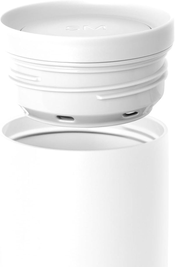 Simple Modern Travel Coffee Mug Tumbler with 360° Lid | Ceramic-Lined Insulated Stainless Steel Cold Brew Iced Coffee Cup Thermos | Gift for Women Men Her Him | Voyager Signature | 16oz | Almond Birch - Image 16
