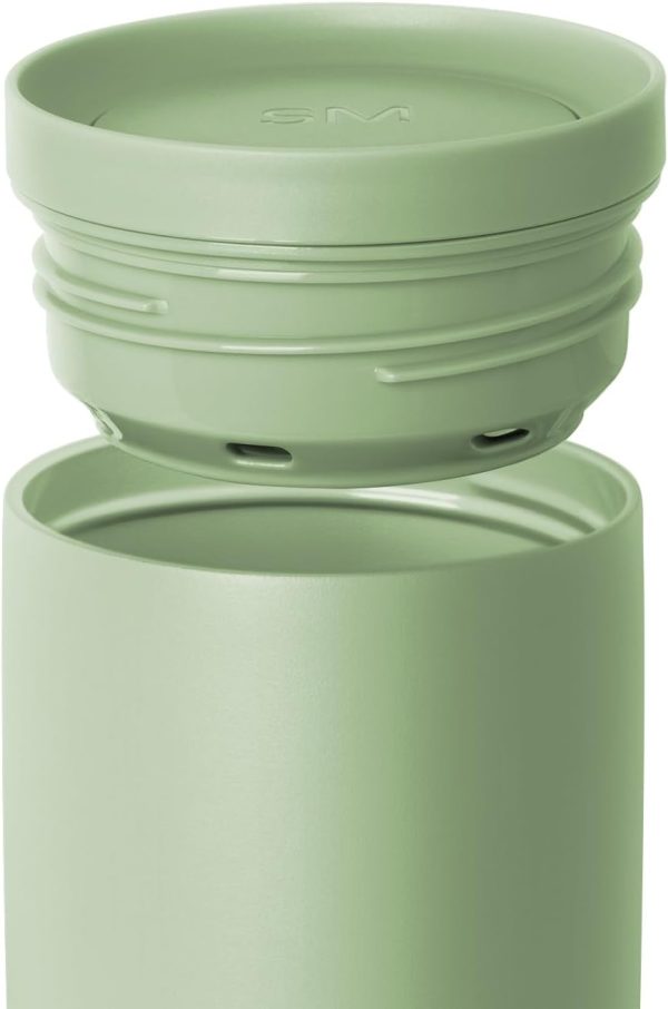 Simple Modern Travel Coffee Mug Tumbler with 360° Lid | Ceramic-Lined Insulated Stainless Steel Cold Brew Iced Coffee Cup Thermos | Gift for Women Men Her Him | Voyager Signature | 16oz | Almond Birch - Image 30