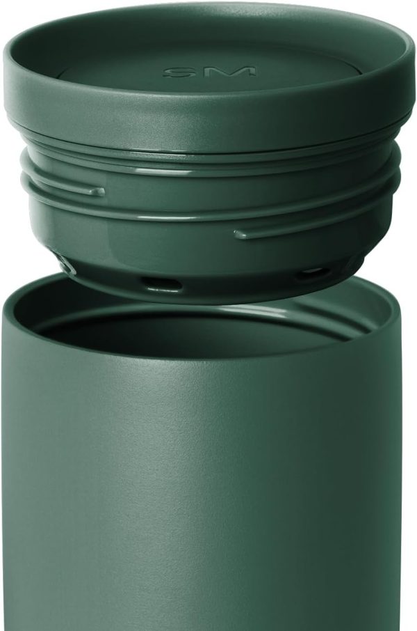 Simple Modern Travel Coffee Mug Tumbler with 360° Lid | Ceramic-Lined Insulated Stainless Steel Cold Brew Iced Coffee Cup Thermos | Gift for Women Men Her Him | Voyager Signature | 16oz | Almond Birch - Image 54