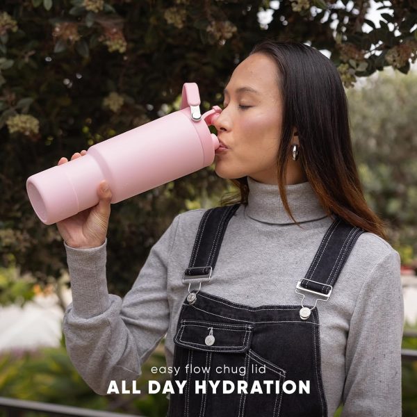 Simple Modern Trek Pivot | 40oz Flip Straw Tumbler with Handle | Water Bottle & Boot | Interchangeable Straw & Chug Lids | Insulated Stainless Steel Jug | Gym Sports Outdoors | Almond Birch - Image 5