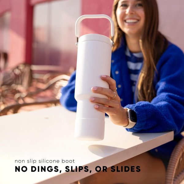 Simple Modern Trek Pivot | 40oz Flip Straw Tumbler with Handle | Water Bottle & Boot | Interchangeable Straw & Chug Lids | Insulated Stainless Steel Jug | Gym Sports Outdoors | Almond Birch - Image 6
