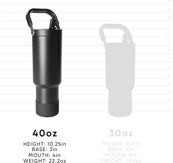 Simple Modern Trek Pivot | 40oz Flip Straw Tumbler with Handle | Water Bottle & Boot | Interchangeable Straw & Chug Lids | Insulated Stainless Steel Jug | Gym Sports Outdoors | Almond Birch - Image 10