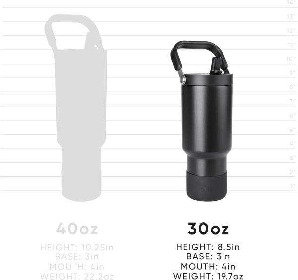 Simple Modern Trek Pivot | 40oz Flip Straw Tumbler with Handle | Water Bottle & Boot | Interchangeable Straw & Chug Lids | Insulated Stainless Steel Jug | Gym Sports Outdoors | Almond Birch - Image 19