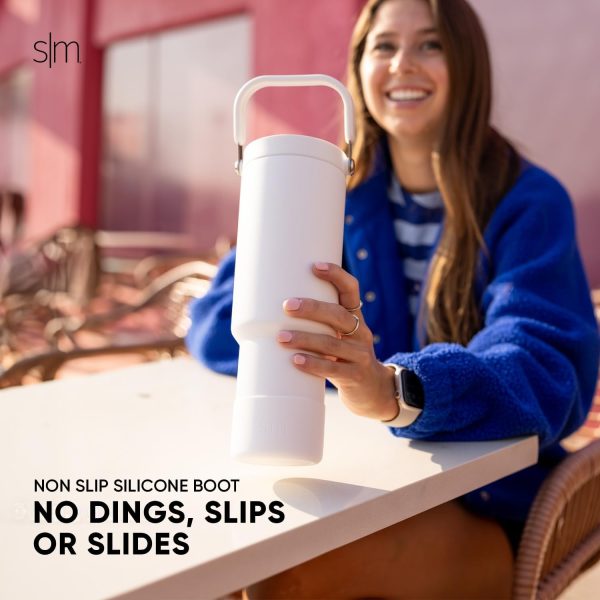 Simple Modern Trek Pivot | 40oz Flip Straw Tumbler with Handle | Water Bottle & Boot | Interchangeable Straw & Chug Lids | Insulated Stainless Steel Jug | Gym Sports Outdoors | Almond Birch - Image 57