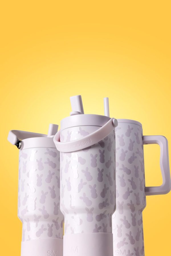 Simple Modern Trek Pivot | 40oz Flip Straw Tumbler with Handle | Water Bottle & Boot | Interchangeable Straw & Chug Lids | Insulated Stainless Steel Jug | Gym Sports Outdoors | Almond Birch - Image 63
