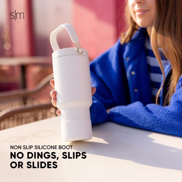 Simple Modern Trek Pivot | 40oz Flip Straw Tumbler with Handle | Water Bottle & Boot | Interchangeable Straw & Chug Lids | Insulated Stainless Steel Jug | Gym Sports Outdoors | Almond Birch - Image 64