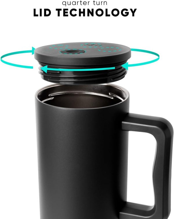 Simple Modern 40 oz Trek Tumbler with Handle and Straw Lid | Cup Holder Friendly Insulated Stainless Steel Travel Mug | Sea Glass Sage - Image 8