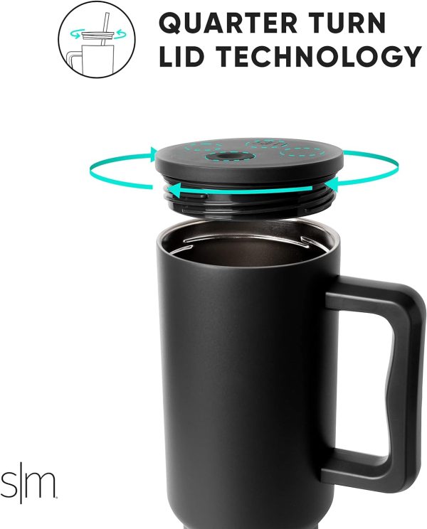 Simple Modern 40 oz Trek Tumbler with Handle and Straw Lid | Cup Holder Friendly Insulated Stainless Steel Travel Mug | Sea Glass Sage - Image 38