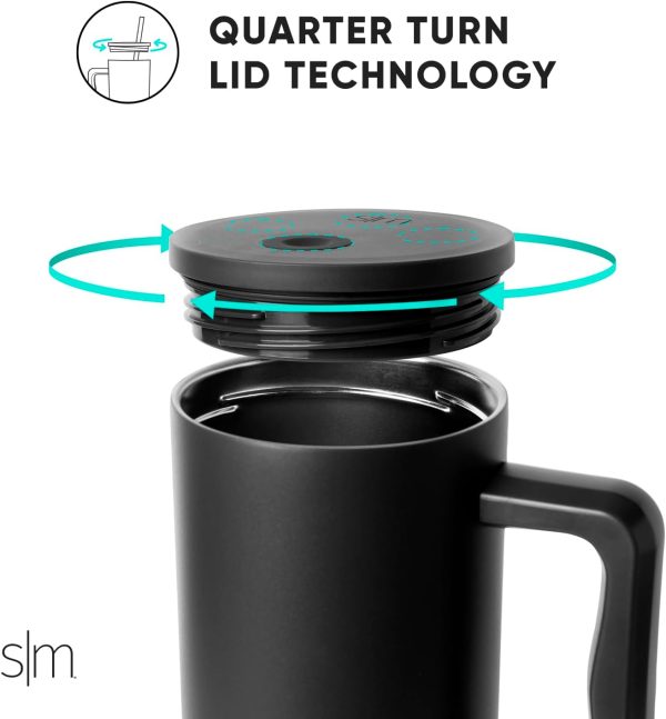 Simple Modern 40 oz Trek Tumbler with Handle and Straw Lid | Cup Holder Friendly Insulated Stainless Steel Travel Mug | Sea Glass Sage - Image 136